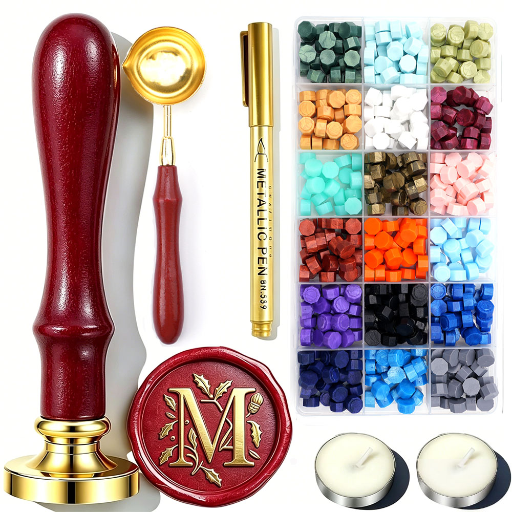 Letter M Wax Seal Stamp Kit wi - Wax Seal Letter Kit review and price