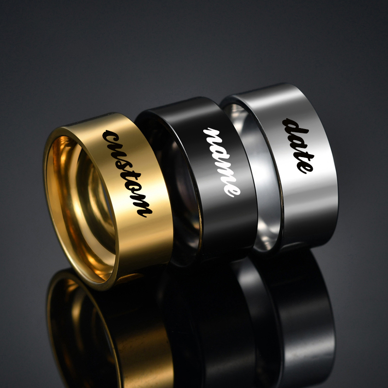 Atoztide 4/6/8mm Personalized  - Initial Ring Custom review and price