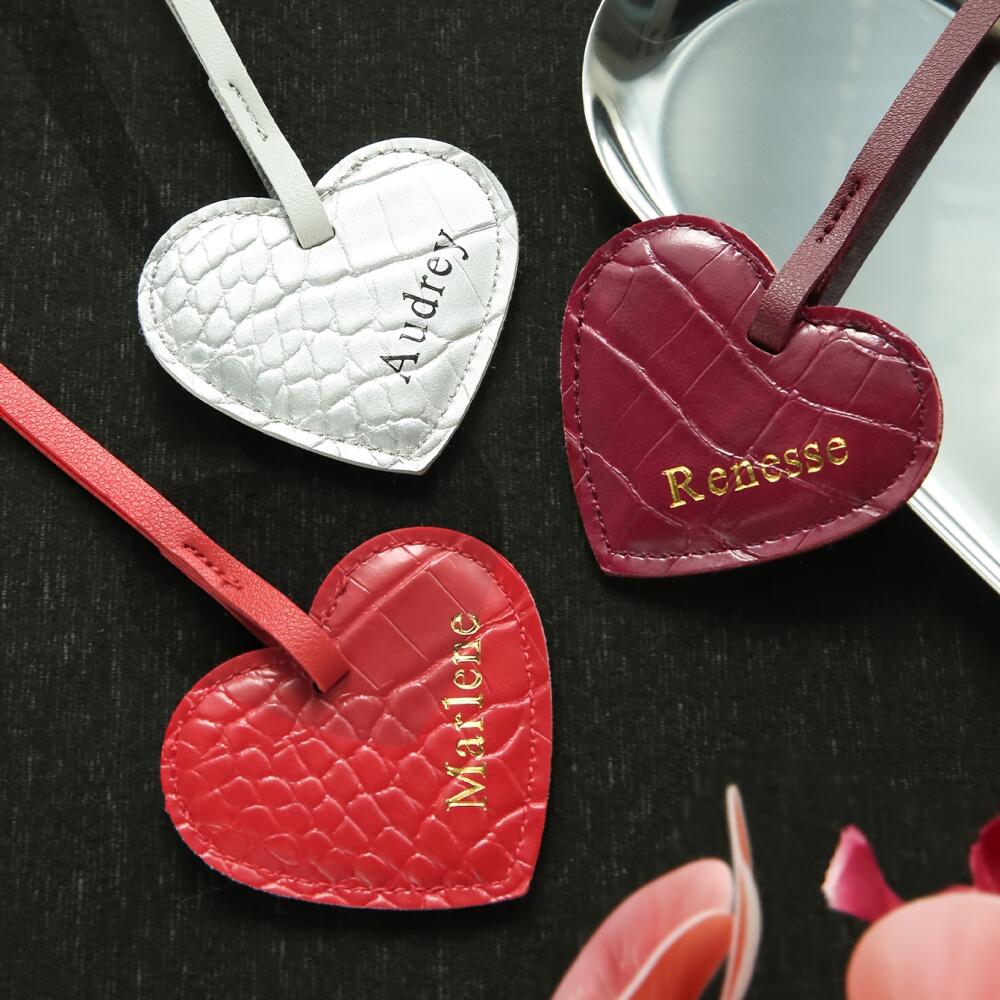 Personalized Heart Shape Faux  - Monogram Keychain Leather review and price