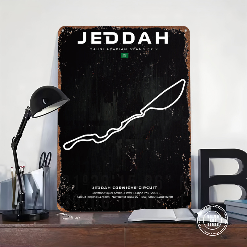Jeddah Circuit Map Poster Cust - Custom Map Poster review and price