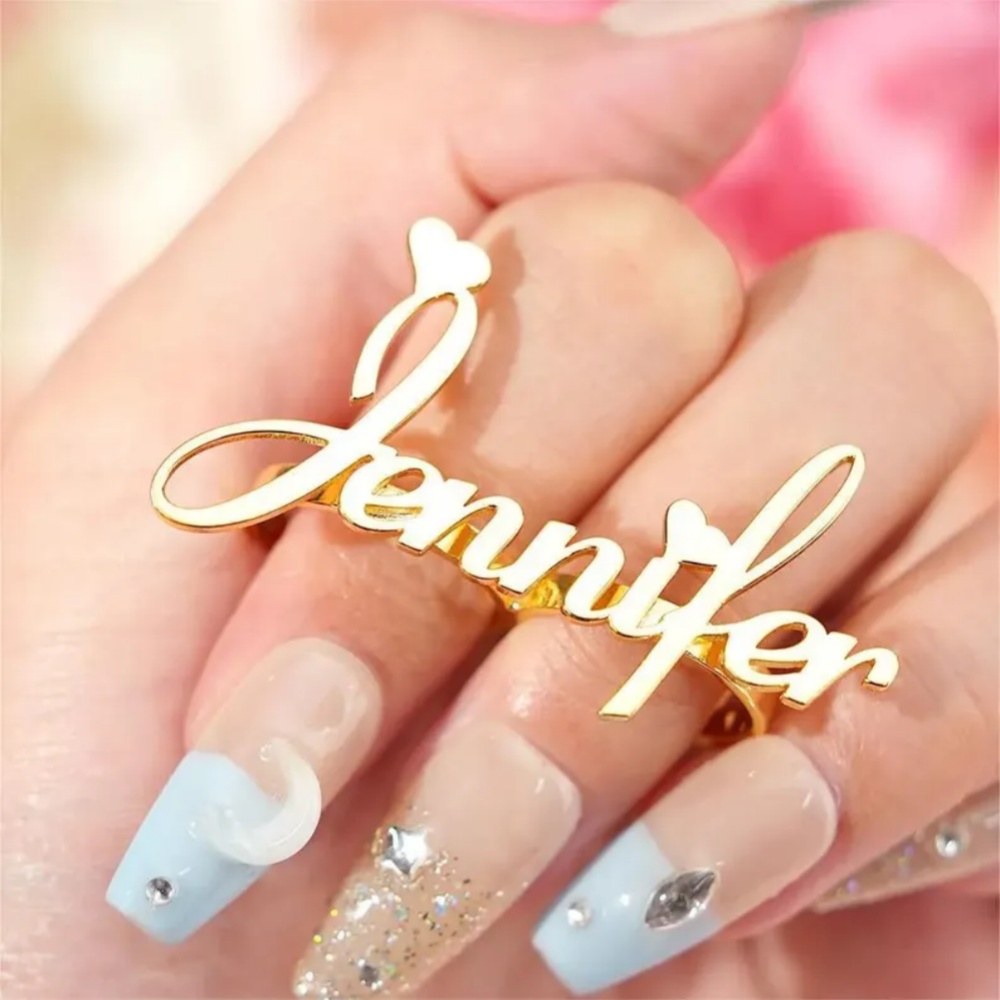 LeeChee Personalized Two Finge - Initial Ring Custom review and price