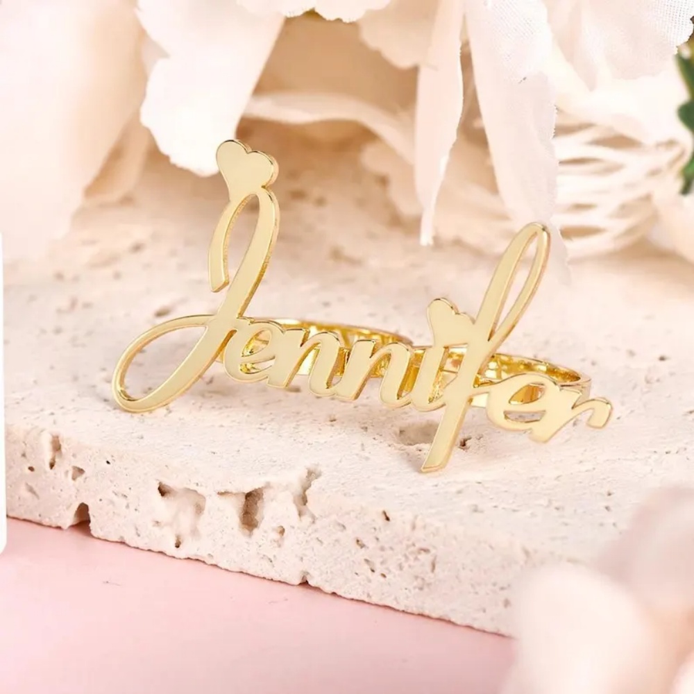 LeeChee Personalized Two Finge - Initial Ring Custom review and price
