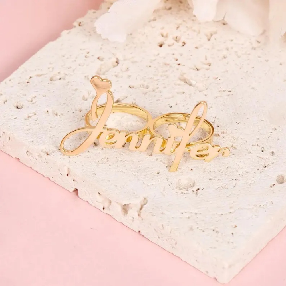 LeeChee Personalized Two Finge - Initial Ring Custom review and price